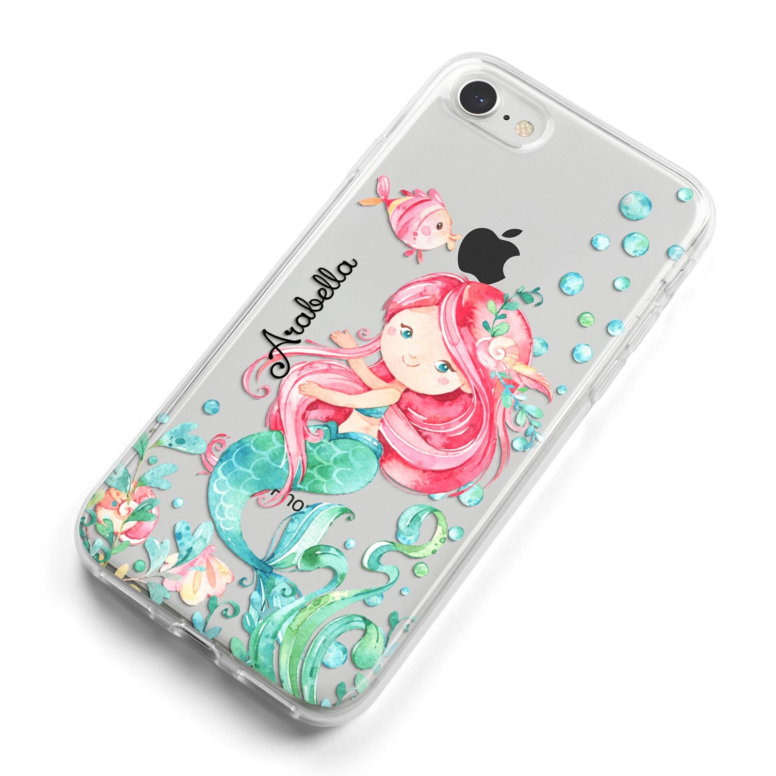 Personalised Mermaid iPhone 8 Bumper Case on Silver iPhone Alternative Image