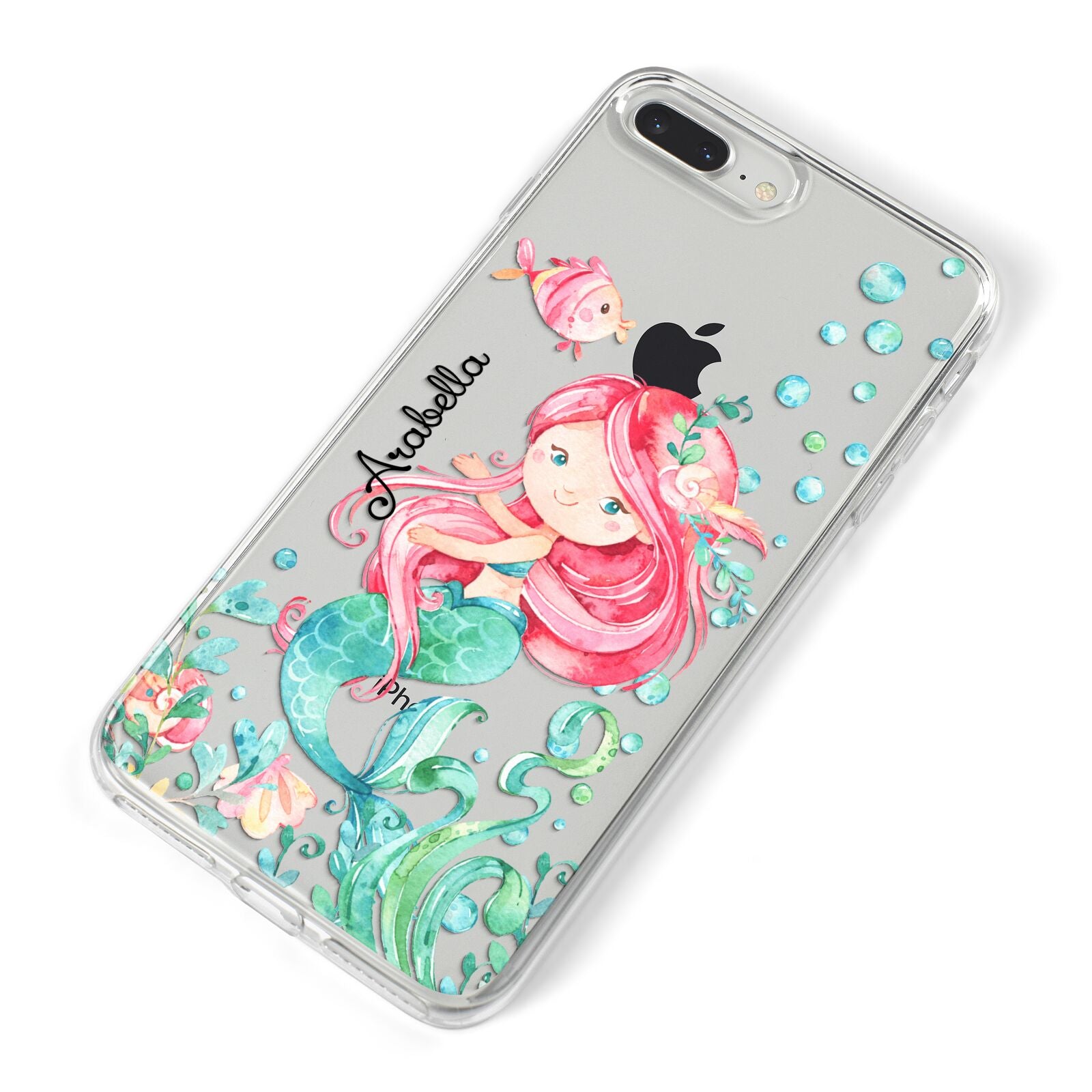 Personalised Mermaid iPhone 8 Plus Bumper Case on Silver iPhone Alternative Image