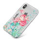 Personalised Mermaid iPhone X Bumper Case on Silver iPhone