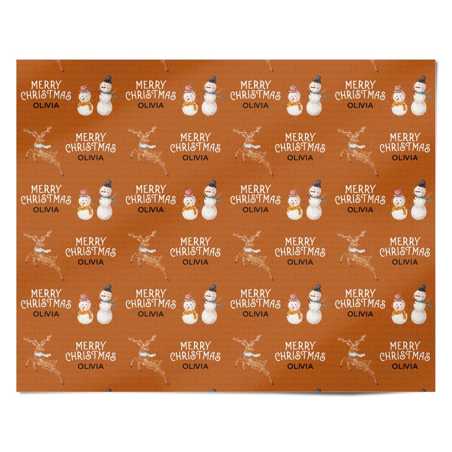 Personalised Merry Christmas Personalised Wrapping Paper Alternative