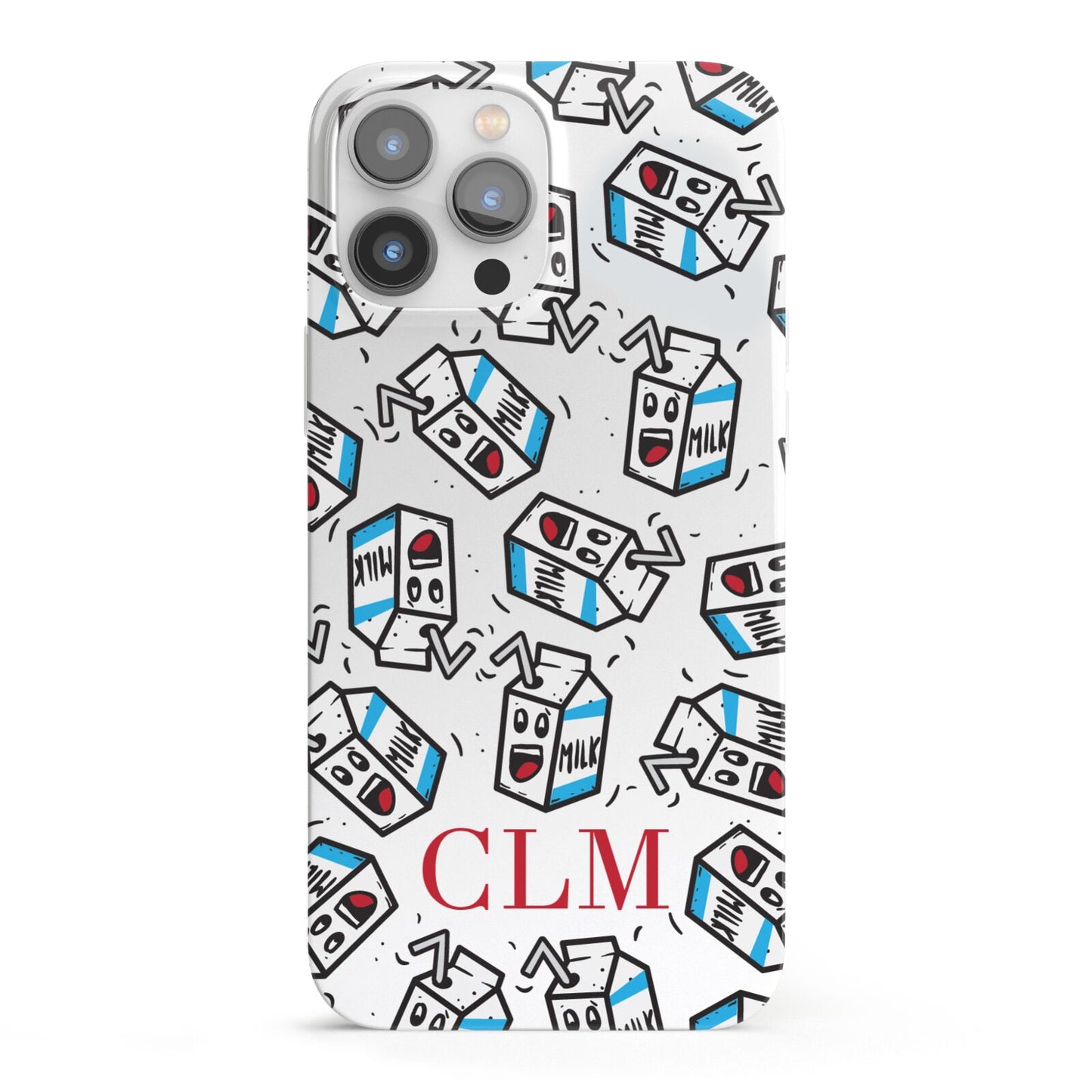 Personalised Milk Carton Initials iPhone 13 Pro Max Full Wrap 3D Snap Case