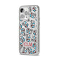 Personalised Milk Carton Initials iPhone 14 Pro Max Clear Tough Case Silver Angled Image