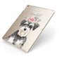 Personalised Miniature Schnauzer Apple iPad Case on Gold iPad Side View