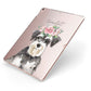Personalised Miniature Schnauzer Apple iPad Case on Rose Gold iPad Side View