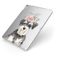 Personalised Miniature Schnauzer Apple iPad Case on Silver iPad Side View