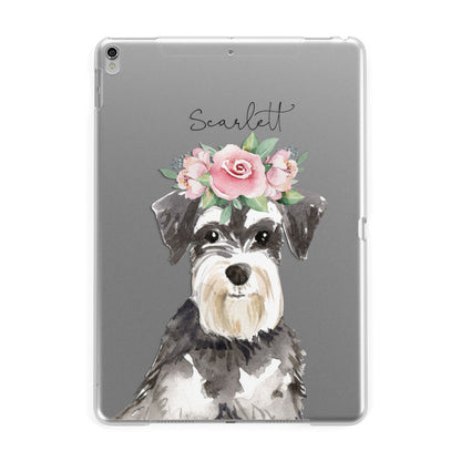 Personalised Miniature Schnauzer Apple iPad Silver Case
