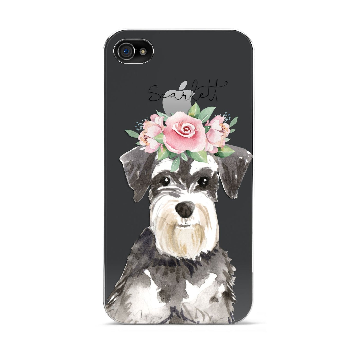 Personalised Miniature Schnauzer Apple iPhone 4s Case