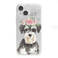 Personalised Miniature Schnauzer iPhone 13 Mini Clear Bumper Case