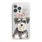 Personalised Miniature Schnauzer iPhone 13 Pro Clear Bumper Case