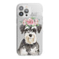 Personalised Miniature Schnauzer iPhone 13 Pro Max TPU Impact Case with White Edges