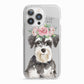Personalised Miniature Schnauzer iPhone 13 Pro TPU Impact Case with White Edges
