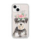 Personalised Miniature Schnauzer iPhone 14 Clear Tough Case Starlight
