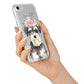Personalised Miniature Schnauzer iPhone 7 Bumper Case on Silver iPhone Alternative Image