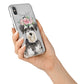 Personalised Miniature Schnauzer iPhone X Bumper Case on Silver iPhone Alternative Image 2