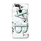 Personalised Mint Big Initials Marble Huawei Nova 2s Phone Case