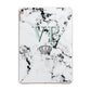 Personalised Mint Crown Initials Marble Apple iPad Rose Gold Case