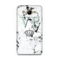 Personalised Mint Crown Initials Marble Huawei Y3 2017