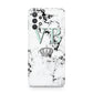Personalised Mint Crown Initials Marble Samsung A32 5G Case