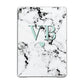 Personalised Mint Initialled Marble Heart Apple iPad Grey Case