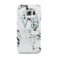 Personalised Mint Initialled Marble Heart Samsung Galaxy S6 Edge Case