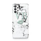 Personalised Mint Lips Initials Marble Samsung A32 5G Case