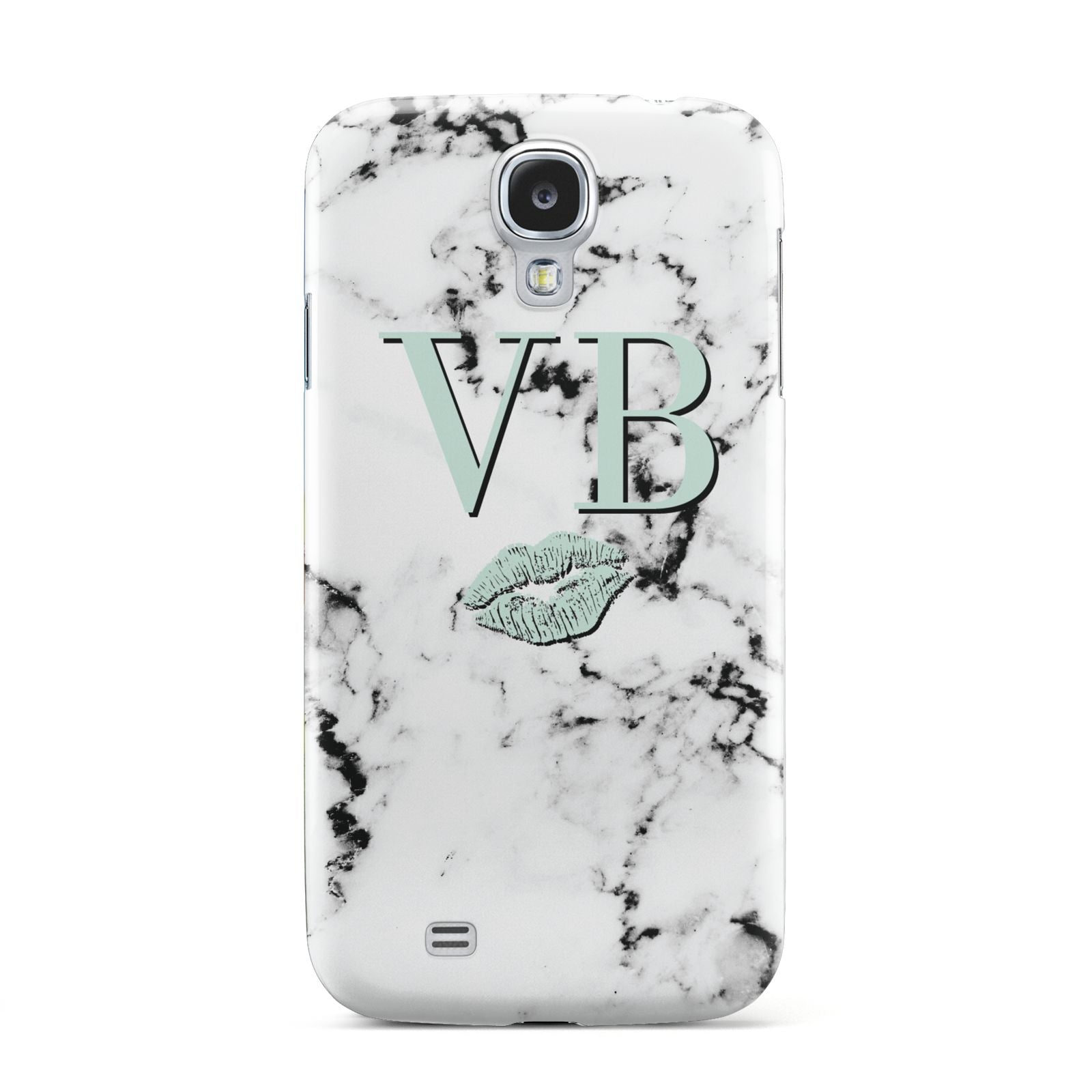 Personalised Mint Lips Initials Marble Samsung Galaxy S4 Case