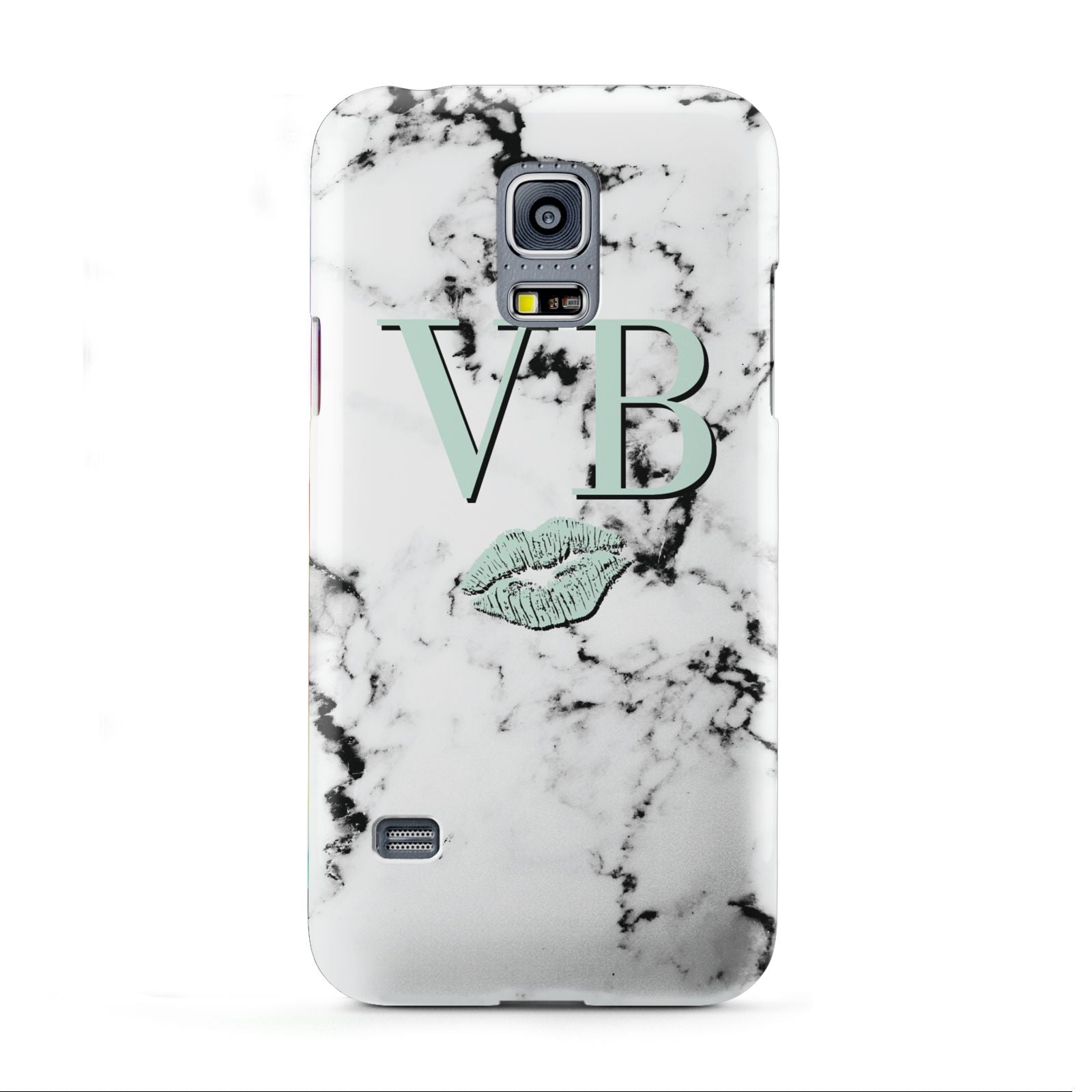 Personalised Mint Lips Initials Marble Samsung Galaxy S5 Mini Case