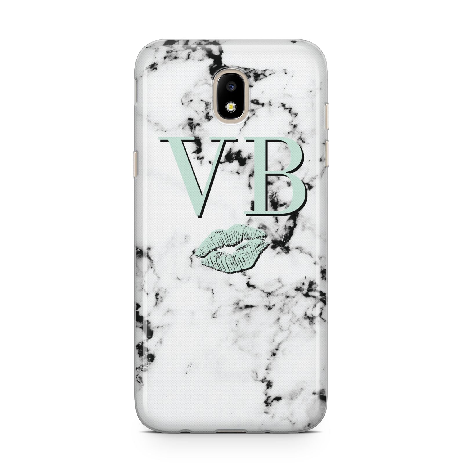 Personalised Mint Lips Initials Marble Samsung J5 2017 Case