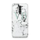 Personalised Mint Monogrammed Heart Marble Huawei Mate 20 Lite