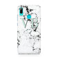 Personalised Mint Monogrammed Heart Marble Huawei P Smart 2019 Case