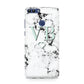 Personalised Mint Monogrammed Heart Marble Huawei P Smart Case