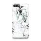 Personalised Mint Monogrammed Heart Marble Huawei Y9 2018