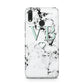Personalised Mint Monogrammed Heart Marble Huawei Y9 2019
