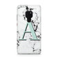 Personalised Mint Single Initial Marble Huawei Mate 20 Phone Case