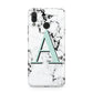 Personalised Mint Single Initial Marble Huawei Nova 3 Phone Case