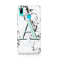 Personalised Mint Single Initial Marble Huawei P Smart 2019 Case