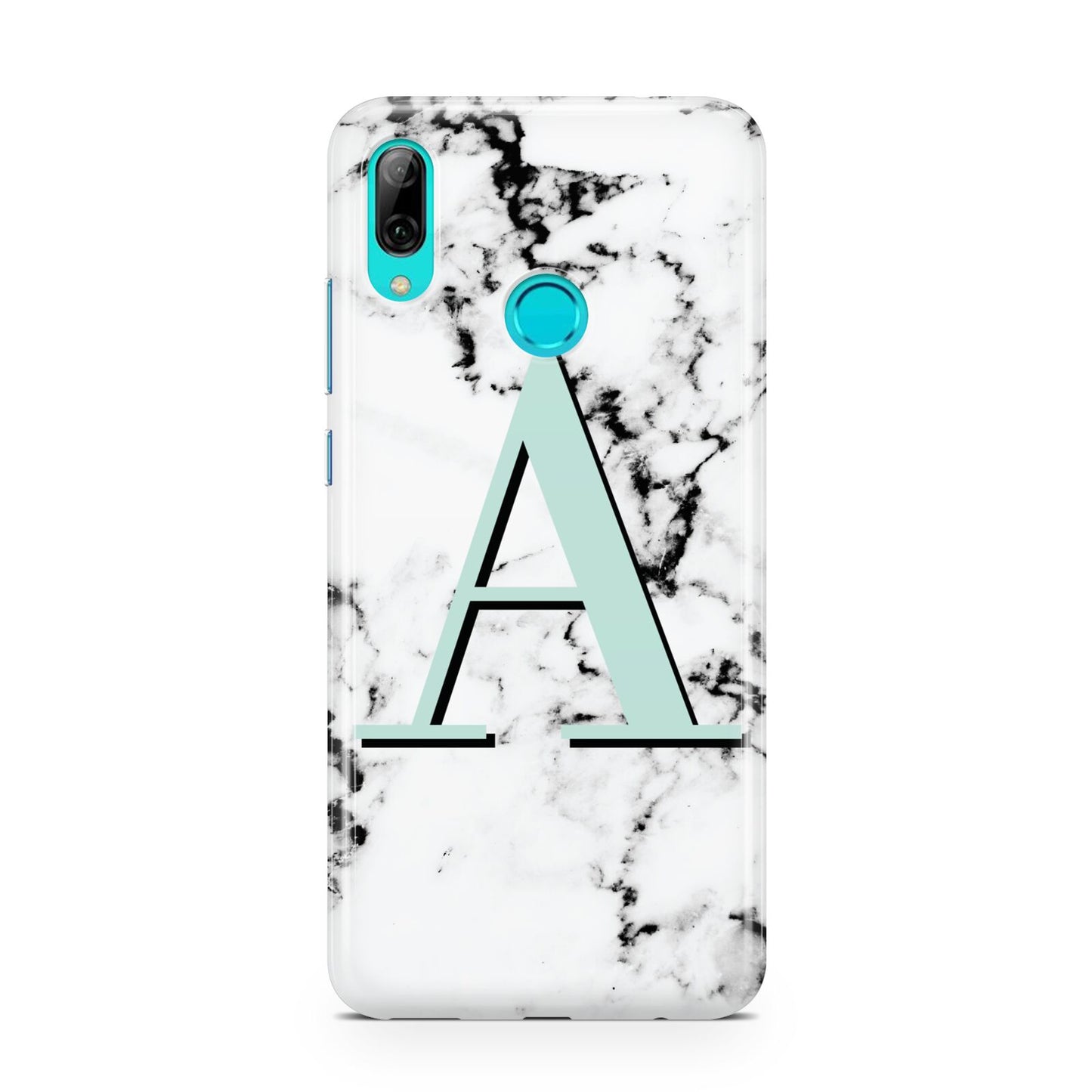 Personalised Mint Single Initial Marble Huawei P Smart 2019 Case