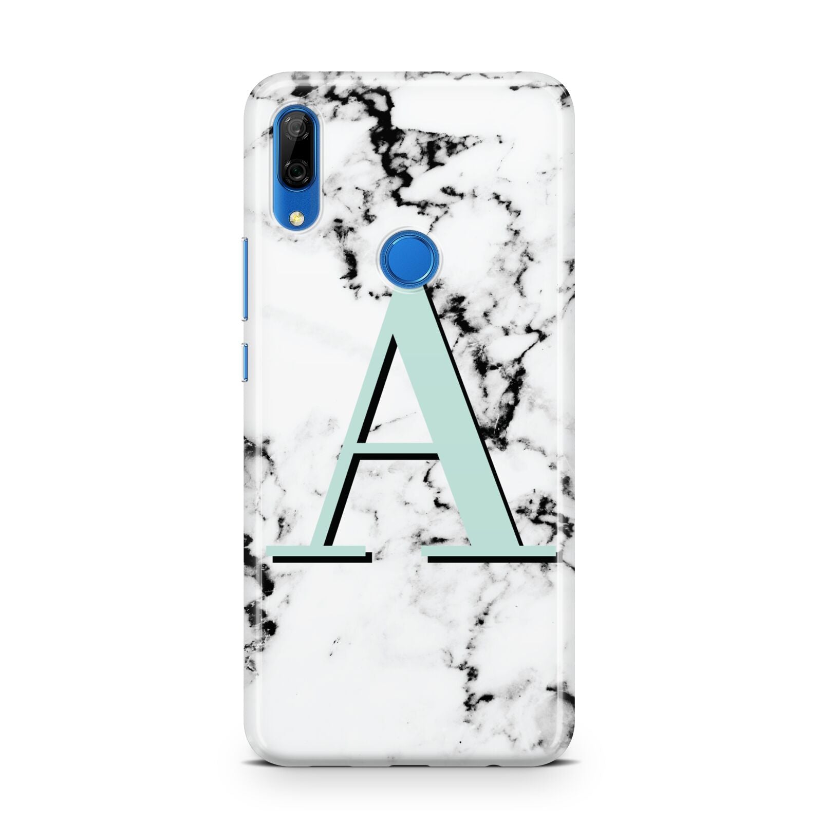 Personalised Mint Single Initial Marble Huawei P Smart Z