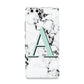 Personalised Mint Single Initial Marble Huawei P10 Phone Case