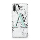 Personalised Mint Single Initial Marble Huawei P30 Lite Phone Case