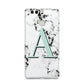 Personalised Mint Single Initial Marble Huawei P9 Case
