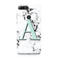 Personalised Mint Single Initial Marble Huawei Y7 2018