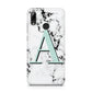 Personalised Mint Single Initial Marble Huawei Y7 2019
