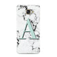 Personalised Mint Single Initial Marble Samsung Galaxy A3 2016 Case on gold phone