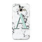 Personalised Mint Single Initial Marble Samsung Galaxy A3 2017 Case on gold phone