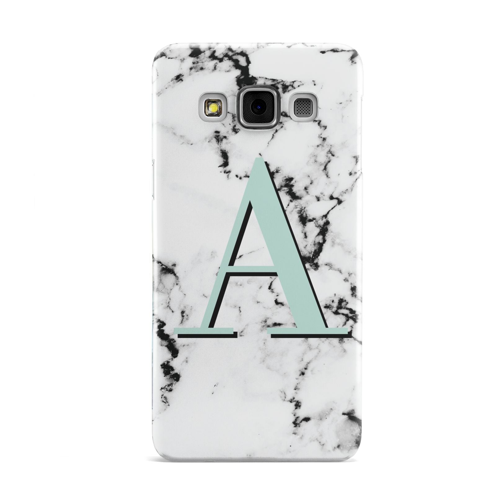 Personalised Mint Single Initial Marble Samsung Galaxy A3 Case