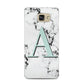 Personalised Mint Single Initial Marble Samsung Galaxy A5 2016 Case on gold phone