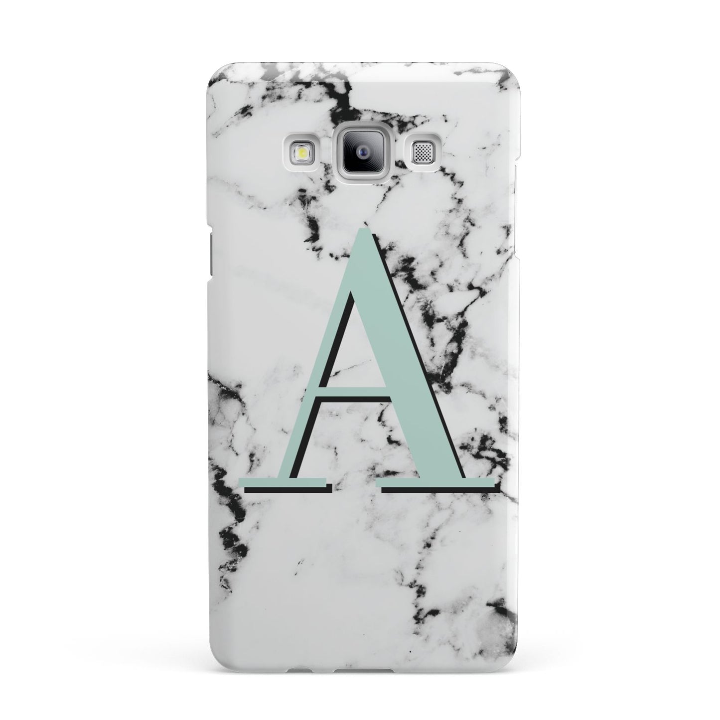 Personalised Mint Single Initial Marble Samsung Galaxy A7 2015 Case