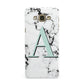 Personalised Mint Single Initial Marble Samsung Galaxy A8 Case