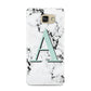 Personalised Mint Single Initial Marble Samsung Galaxy A9 2016 Case on gold phone